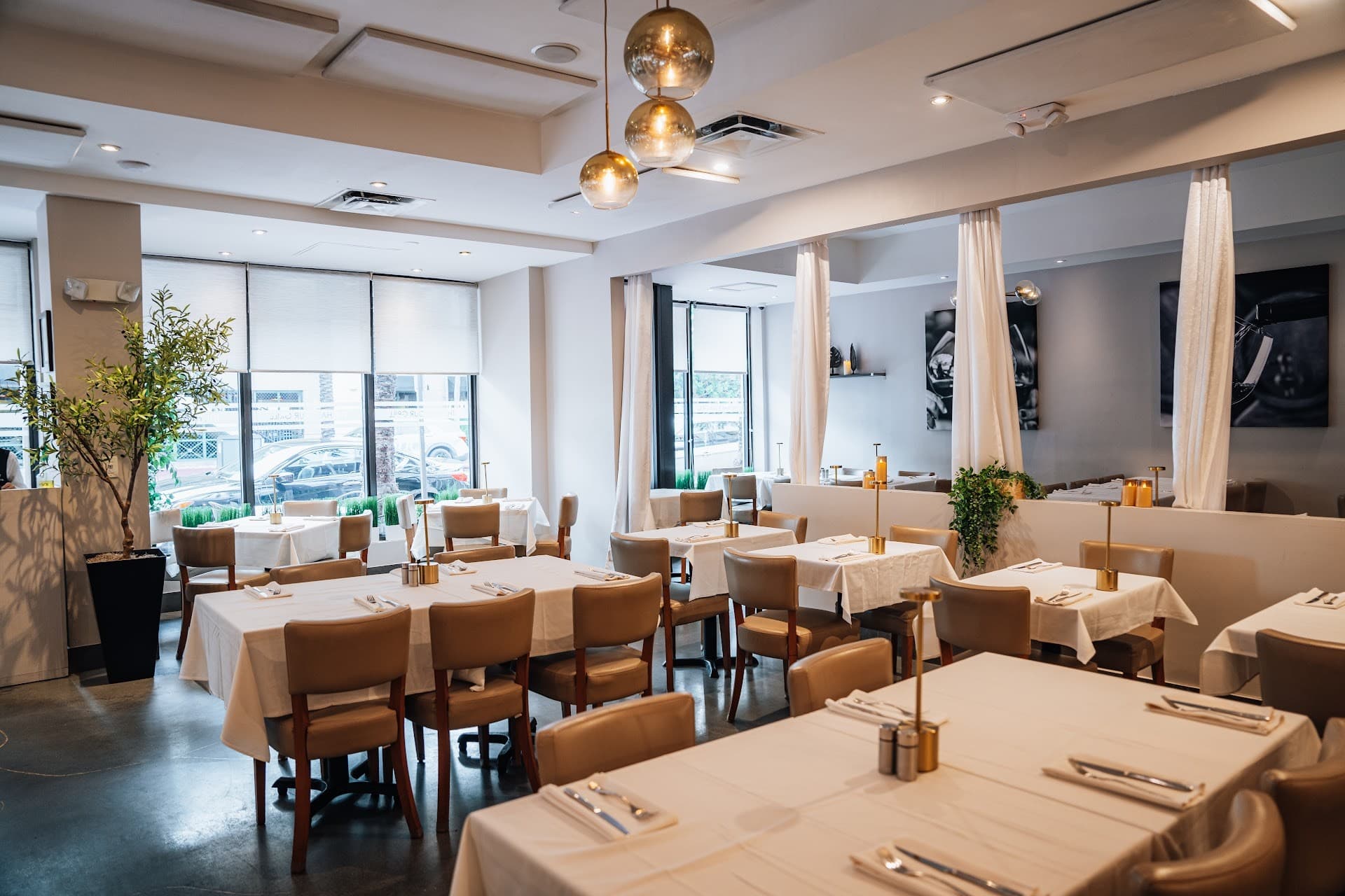 The Harbour Grill interior dining scene in Surfside