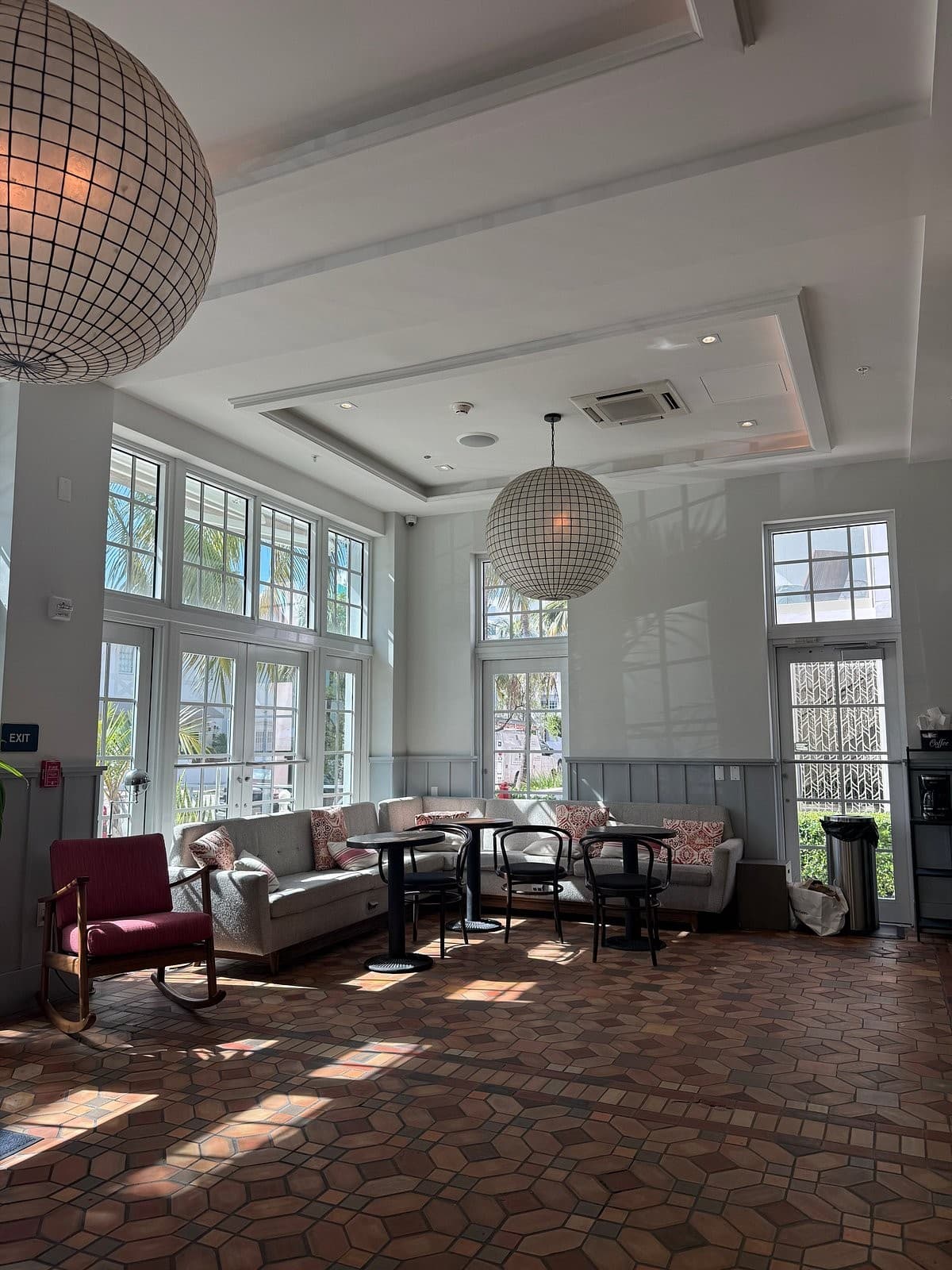 The Julia Hotel lobby in Miami Beach