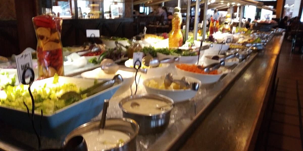 Salad bar at The Knife Parrilla Argentina in Doral