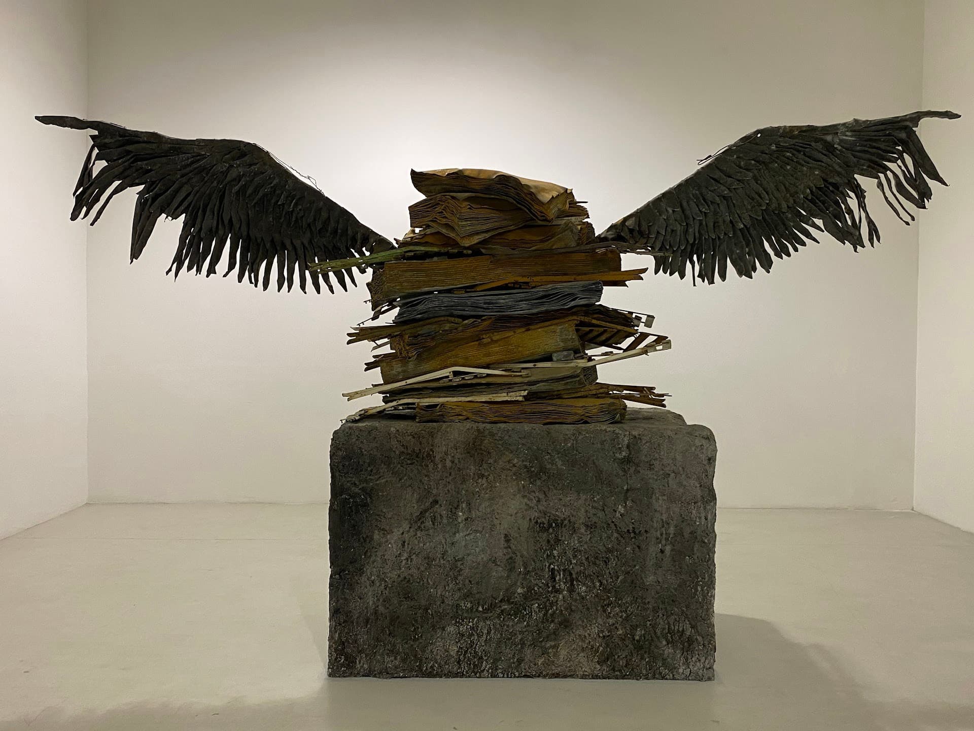 Sculpture with wings at The Margulies Collection, Miami