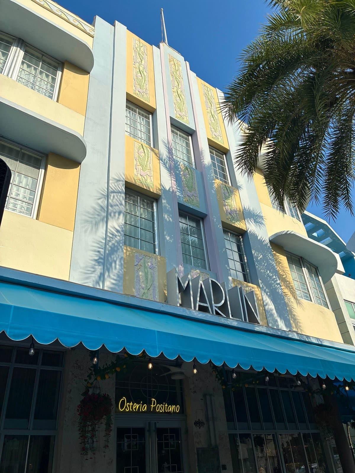 The Marlin Hotel facade in Miami Beach