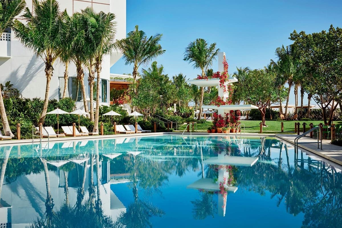 The Miami Beach EDITION pool area in Miami Beach