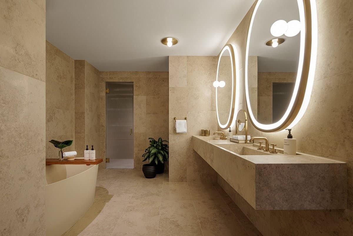 Luxurious bathroom at The Moore in Miami