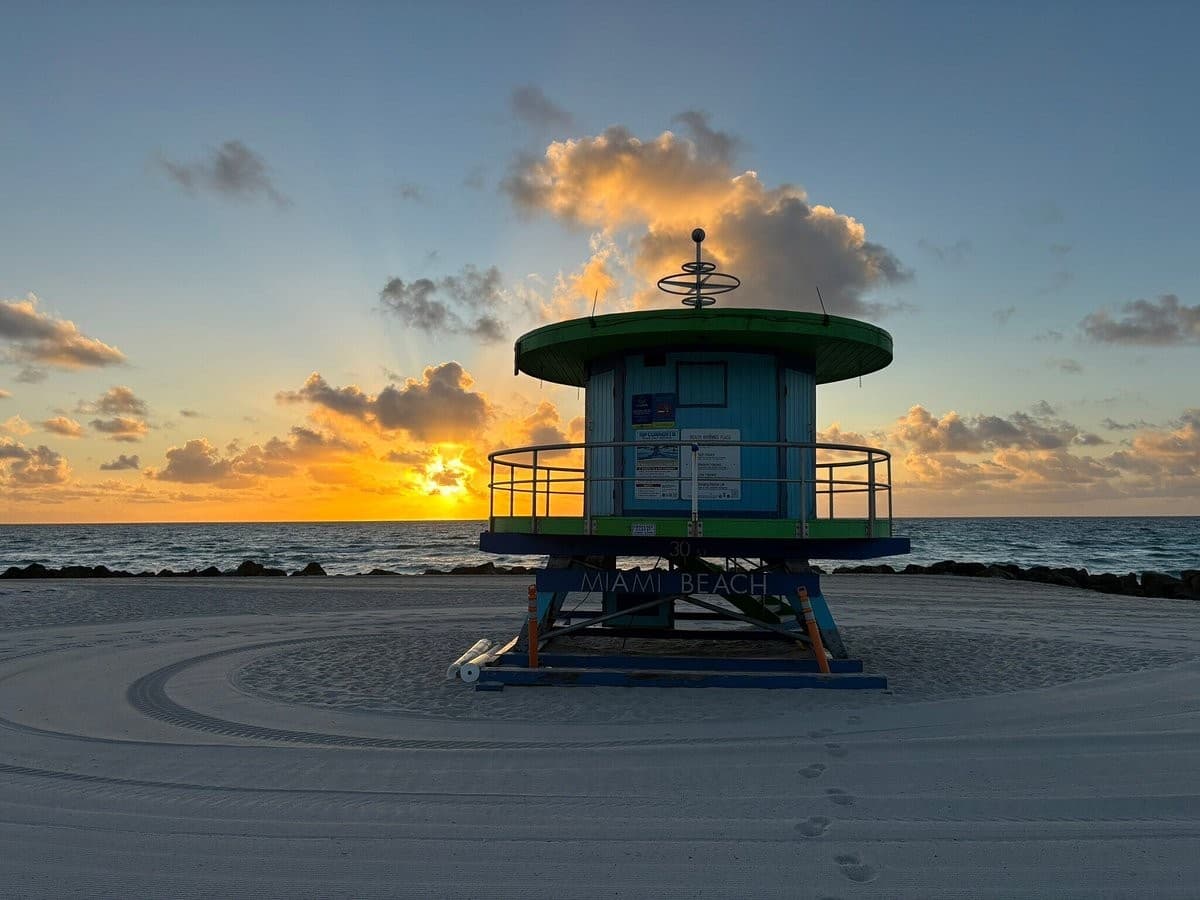 Stunning sunset at The Palms Hotel & Spa, Miami Beach