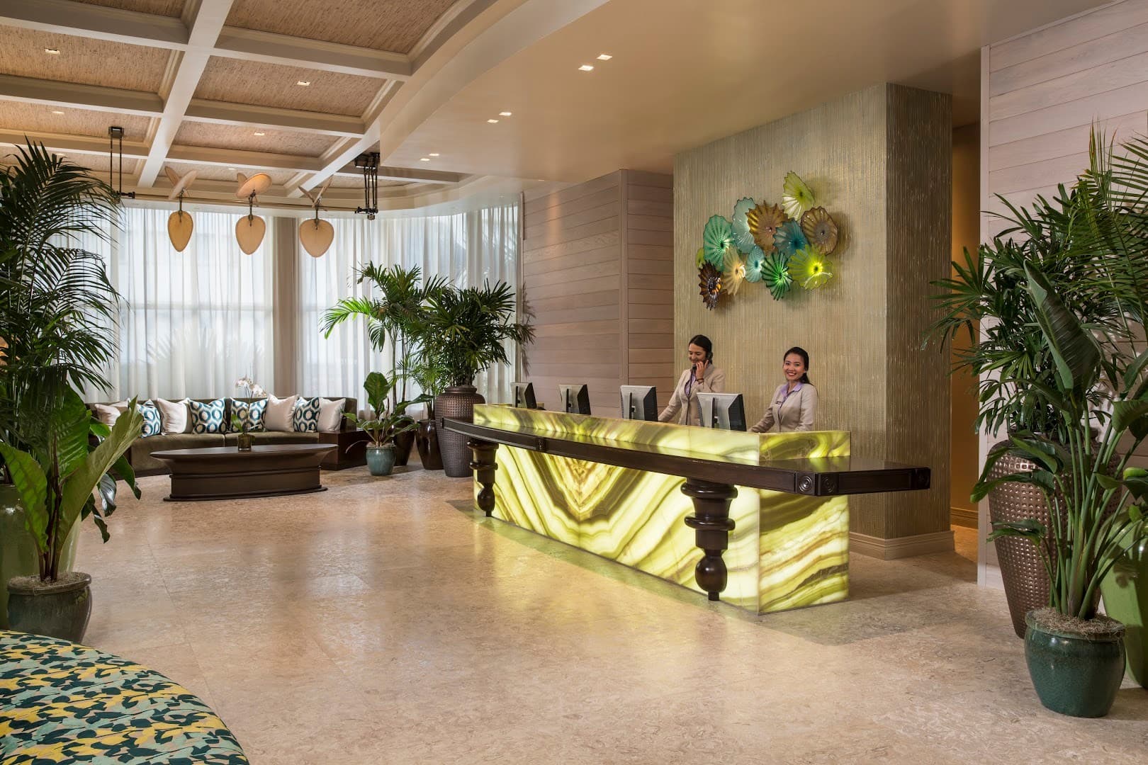Lobby area of The Palms Hotel & Spa in Miami Beach
