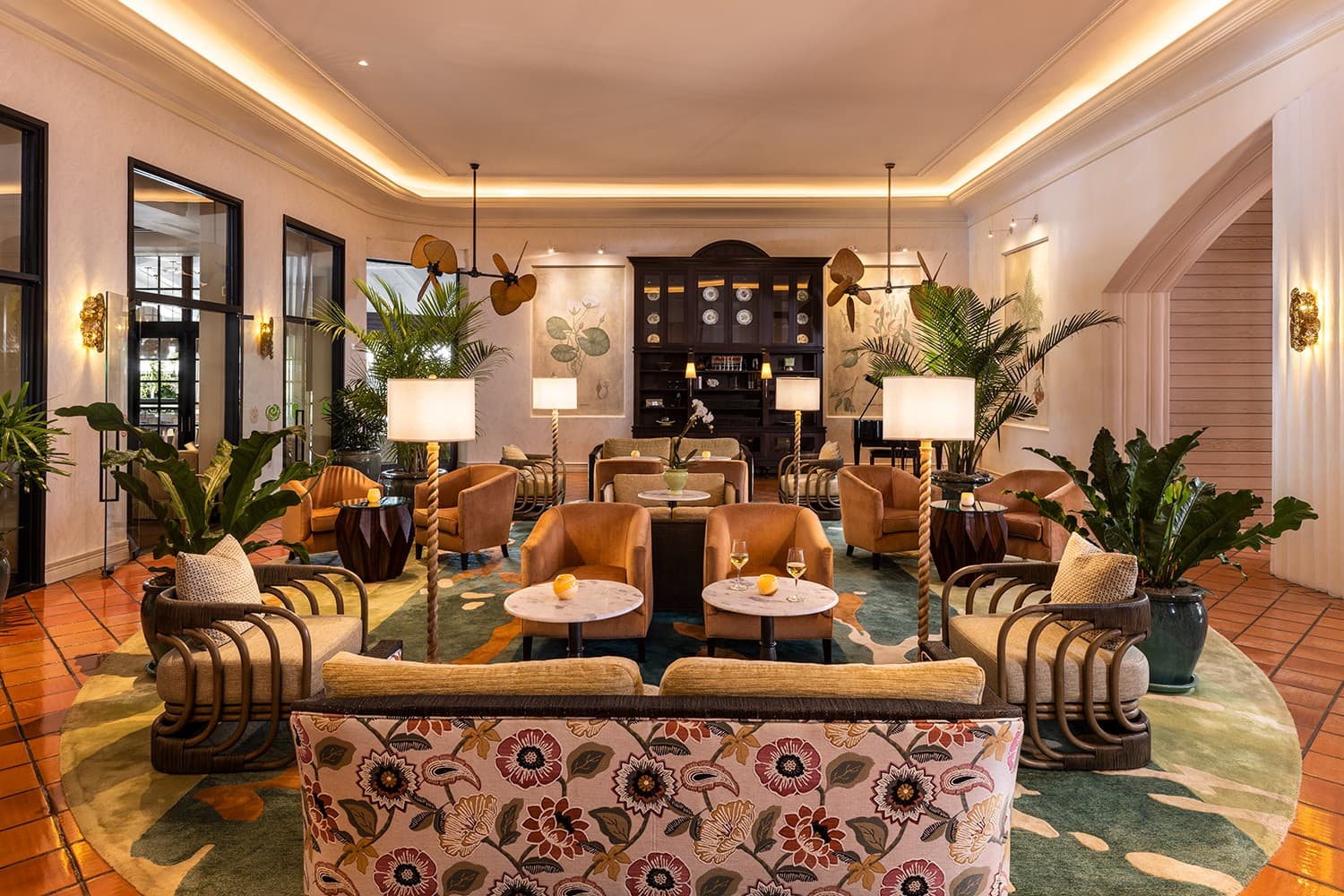 Elegant lobby at The Palms Hotel & Spa in Miami Beach