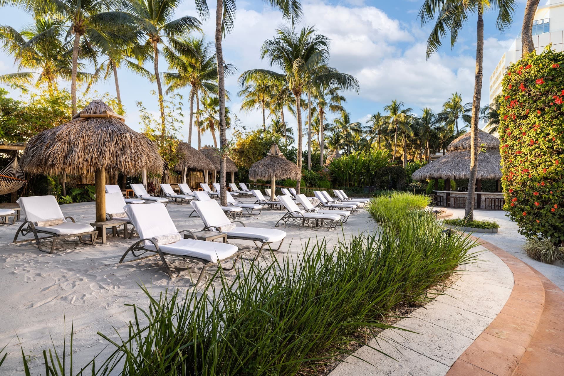 Relaxing poolside at The Palms Hotel & Spa in Miami Beach