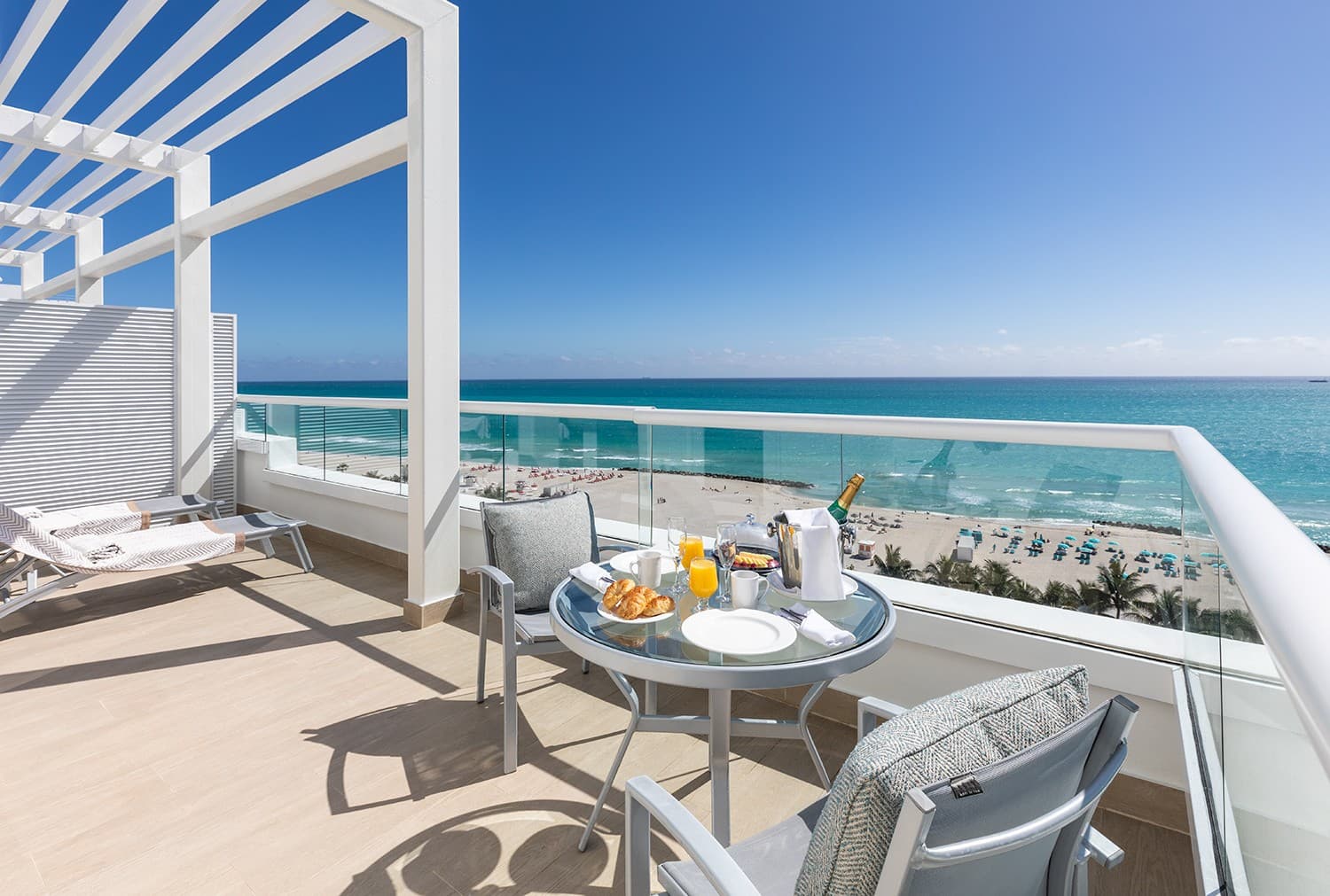 Ocean view balcony at The Palms Hotel & Spa Miami Beach