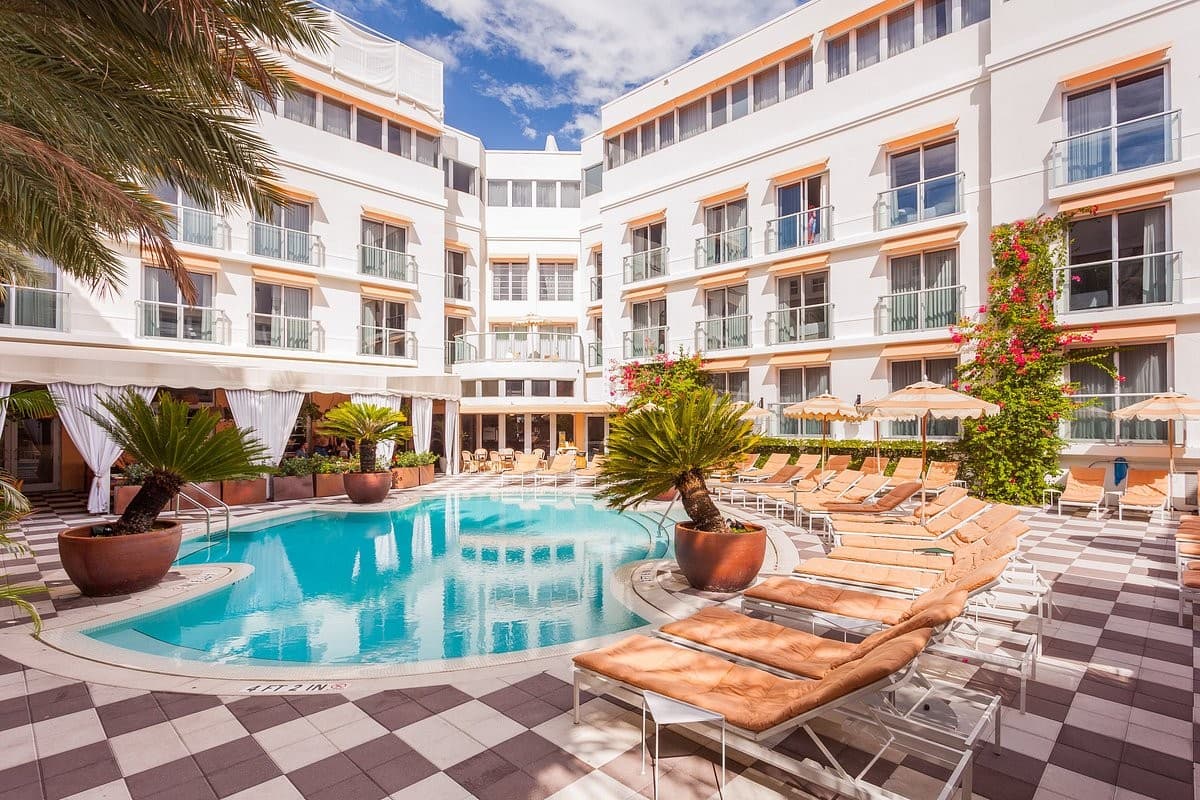 Plymouth South Beach pool area in Miami Beach