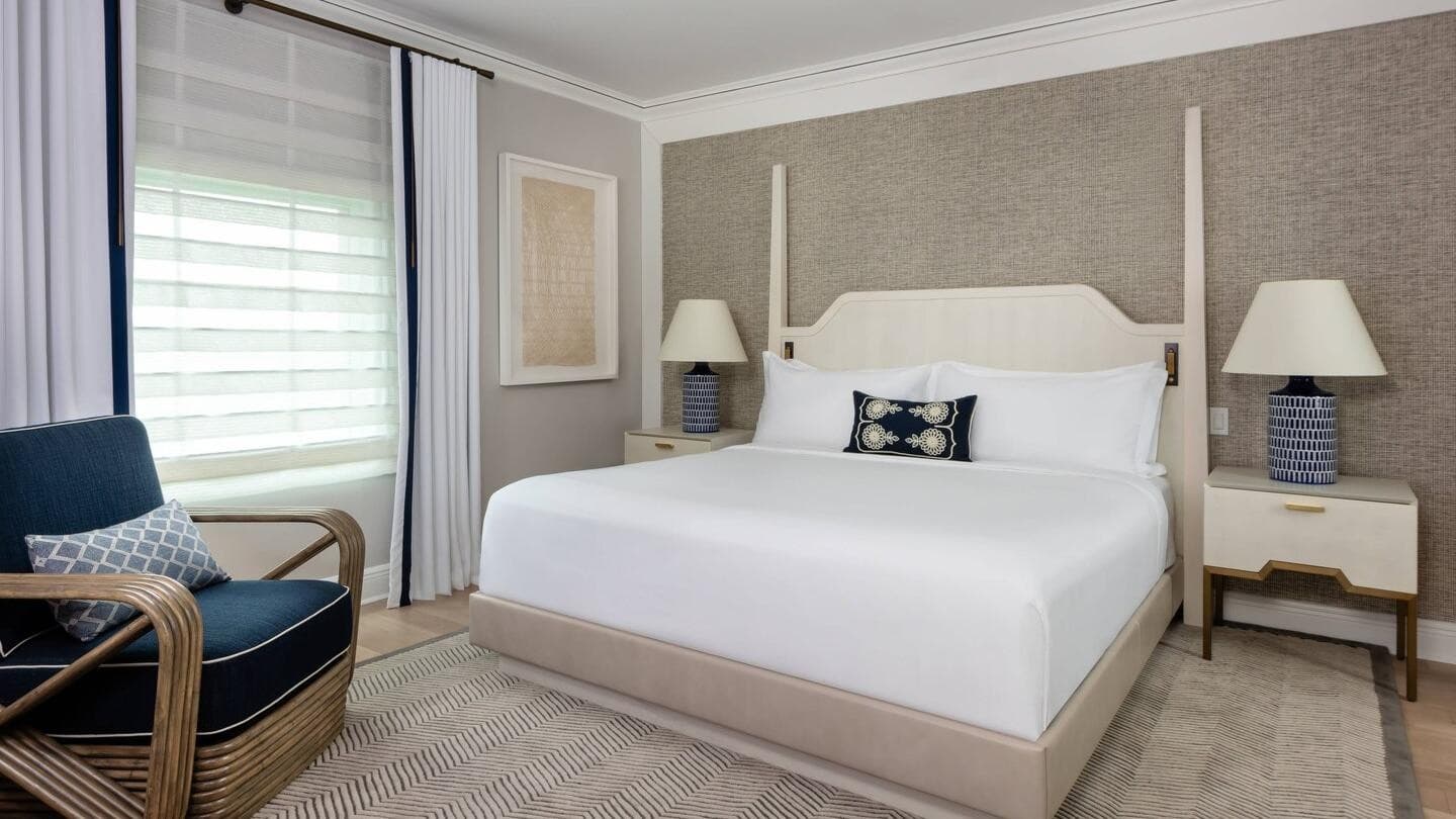 Stylish guest room at The Ritz-Carlton Coconut Grove, Miami