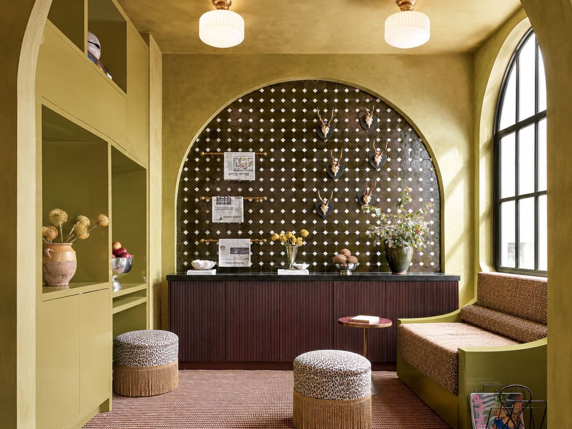 Stylish interior of The Roof at Esme Hotel, Miami Beach