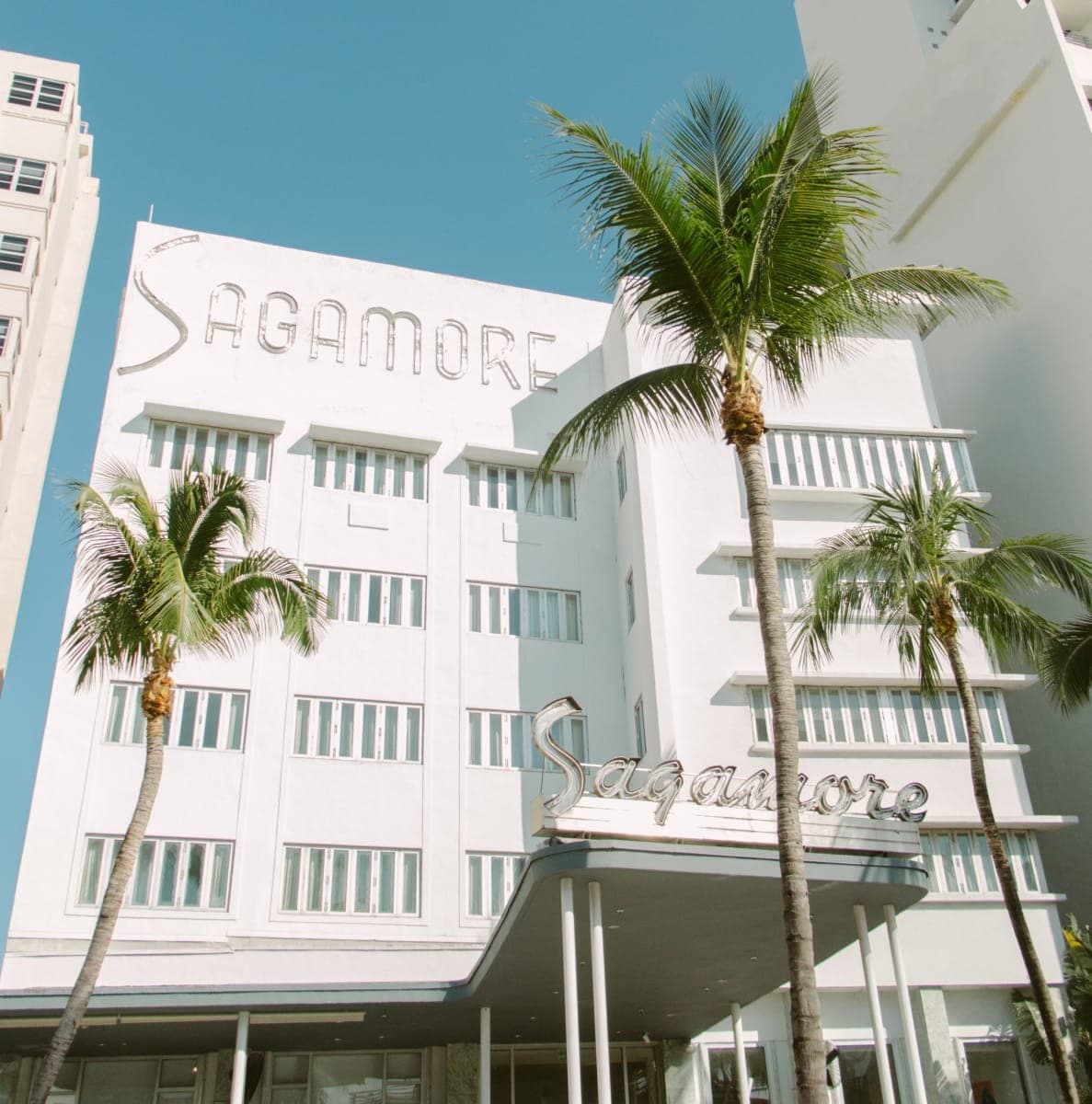 Sagamore Hotel South Beach exterior view at 1671 Collins Ave