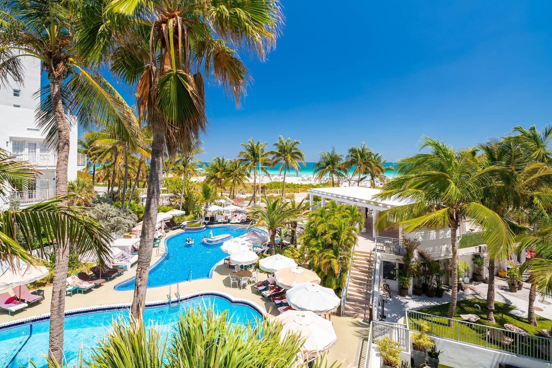 The Savoy Hotel & Beach Club pool area in Miami Beach