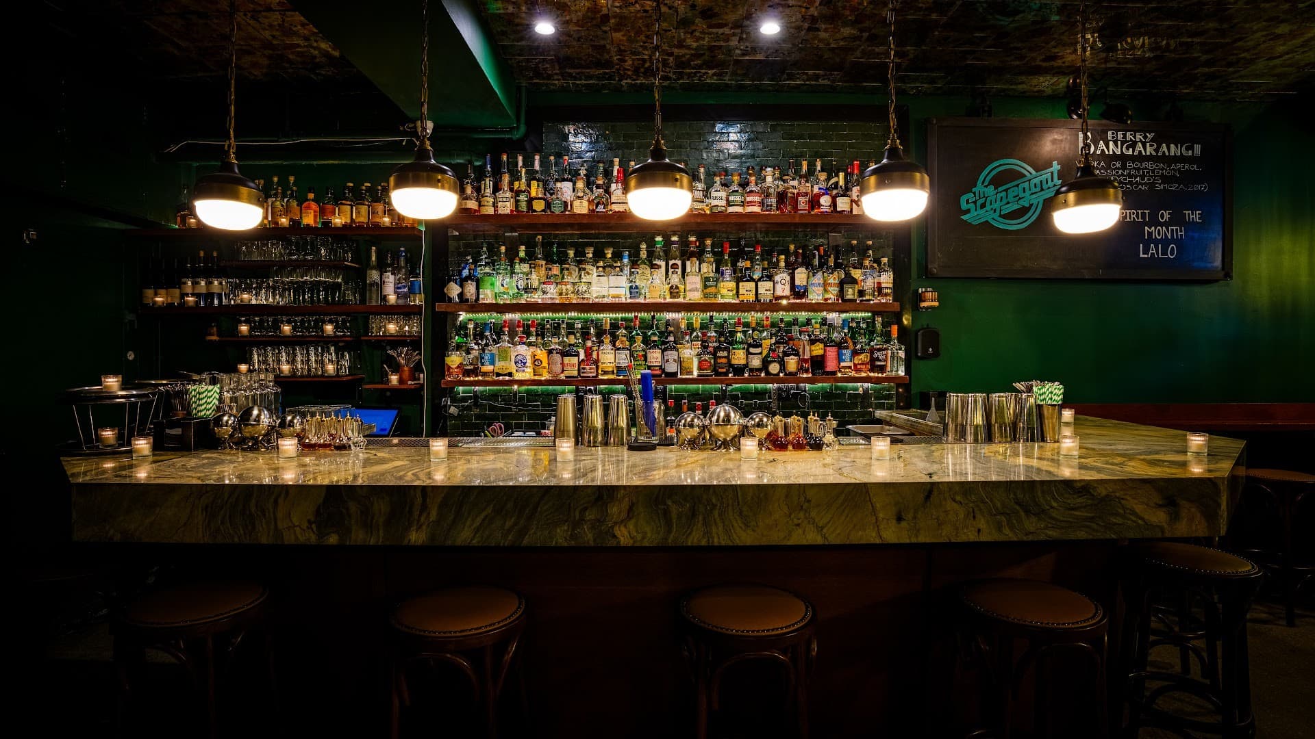 The Scapegoat Miami bar interior with drinks