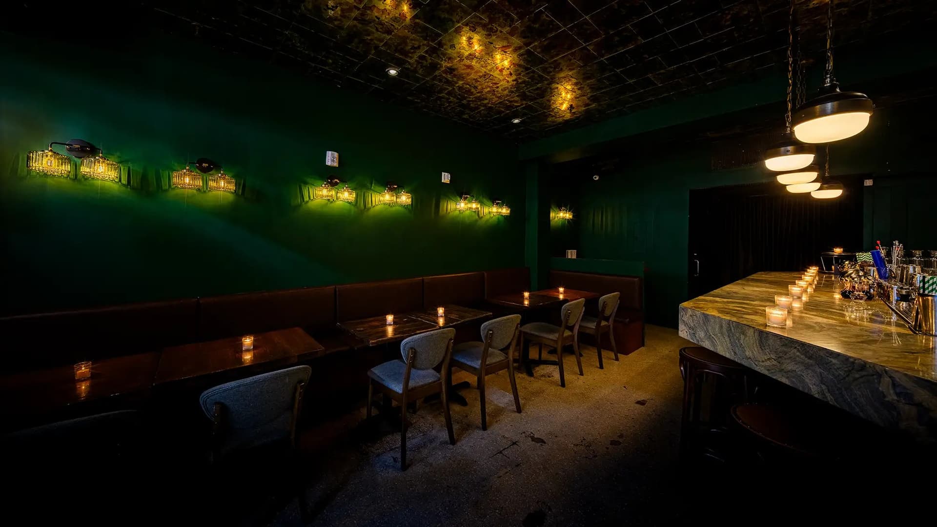 Stylish interior of The Scapegoat Miami Beach