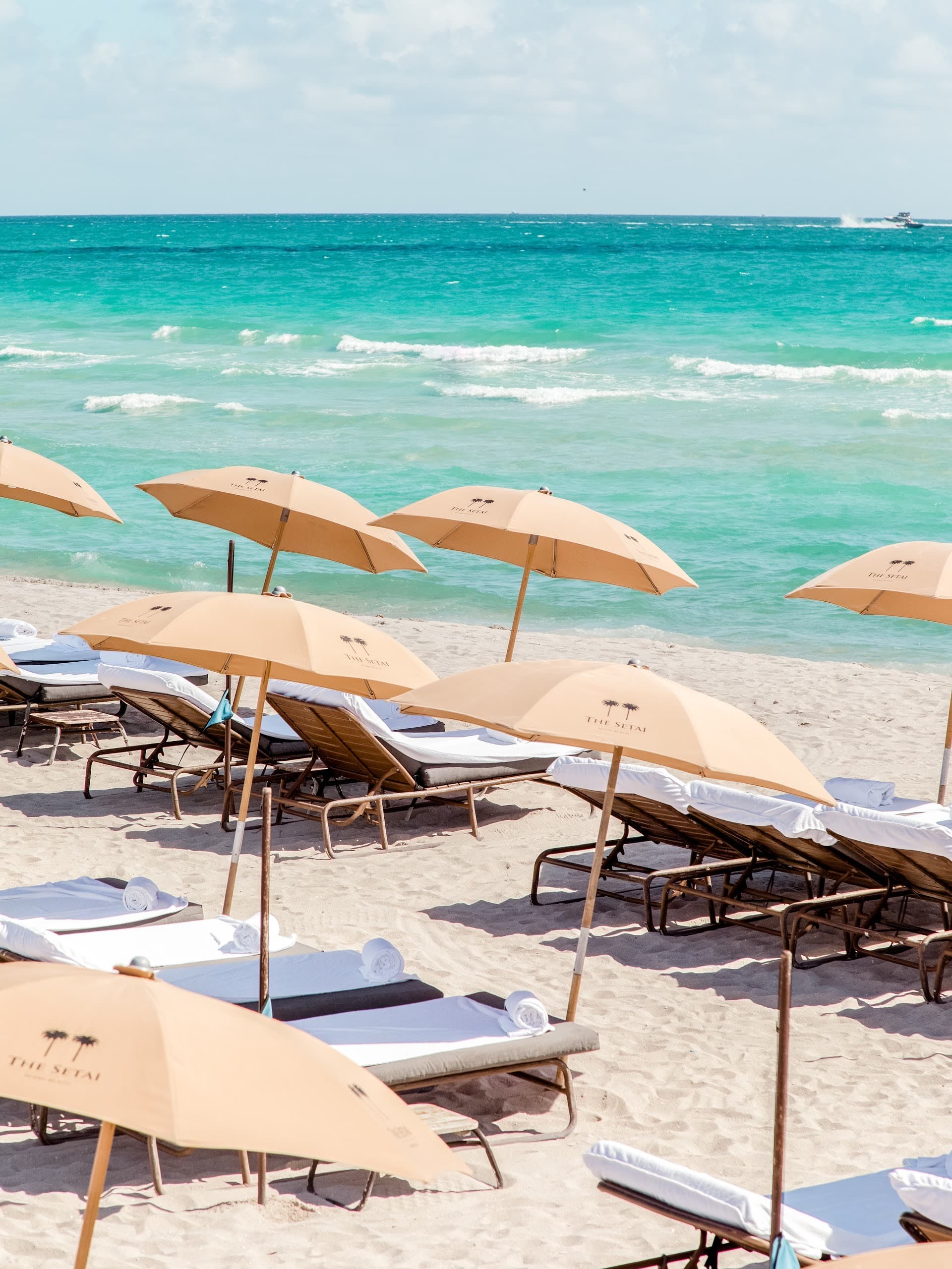 Beach area at The Setai, Miami Beach