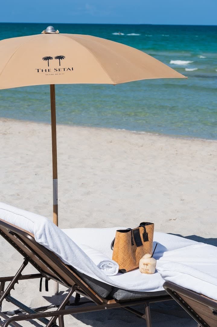 Beach area at The Setai, Miami Beach