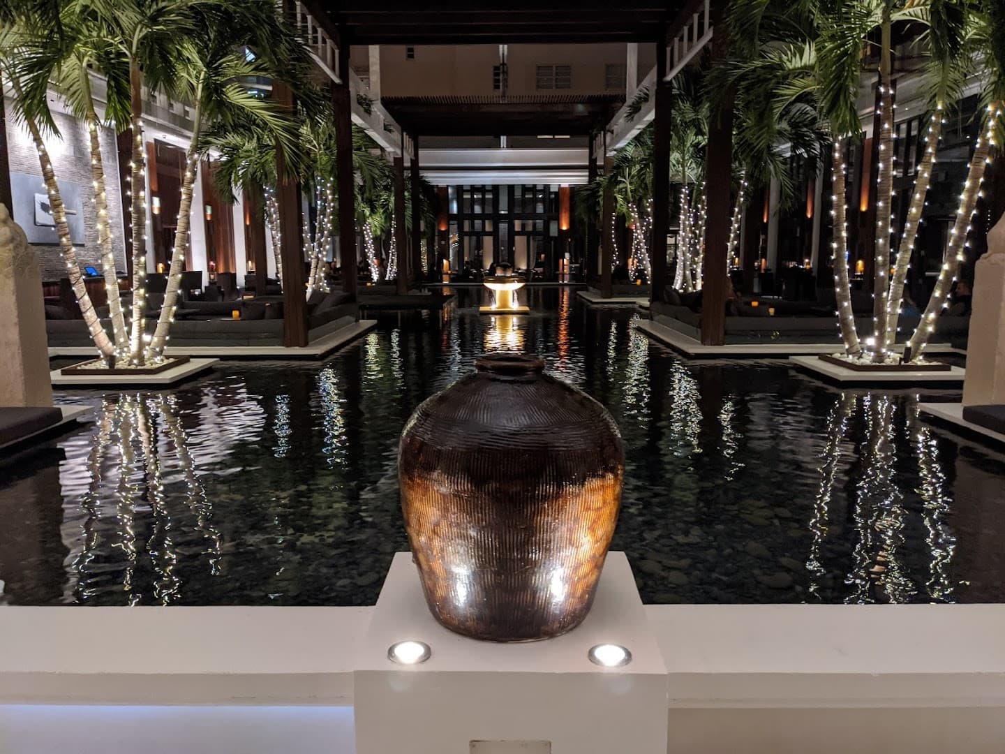 Elegant lobby area at The Setai, Miami Beach