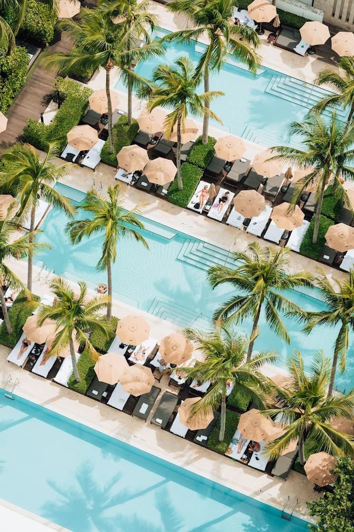 The Setai pool area in Miami Beach