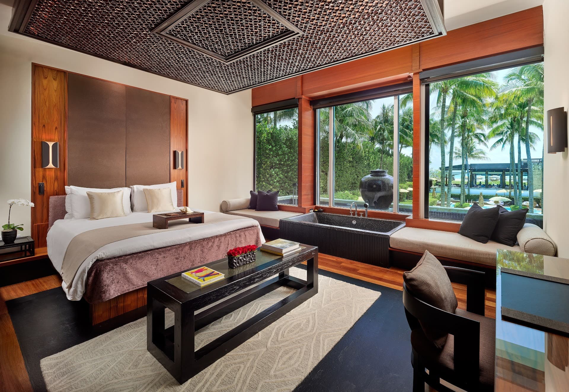 Luxurious guest room at The Setai, Miami Beach
