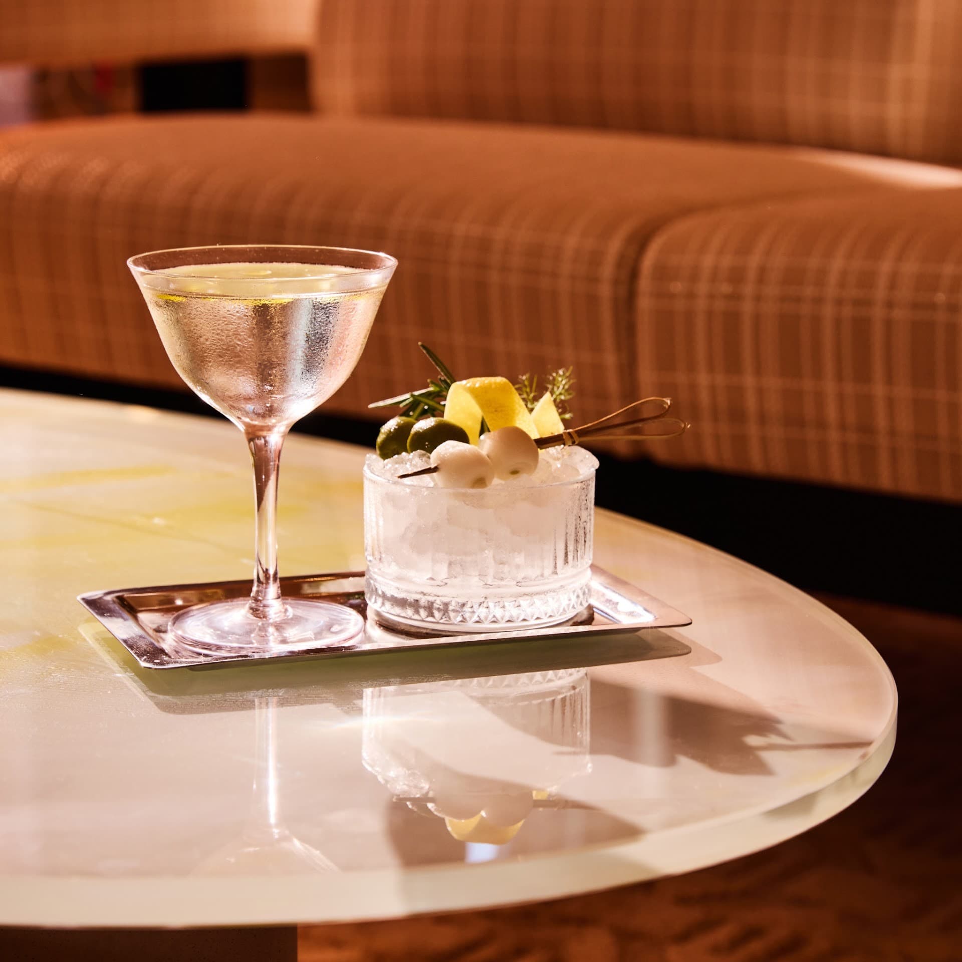 Cocktail and garnishes at The Shelborne By Proper Miami Beach