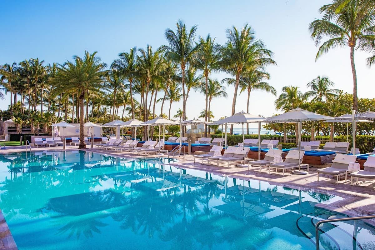St. Regis Bal Harbour Resort pool area in Miami Beach