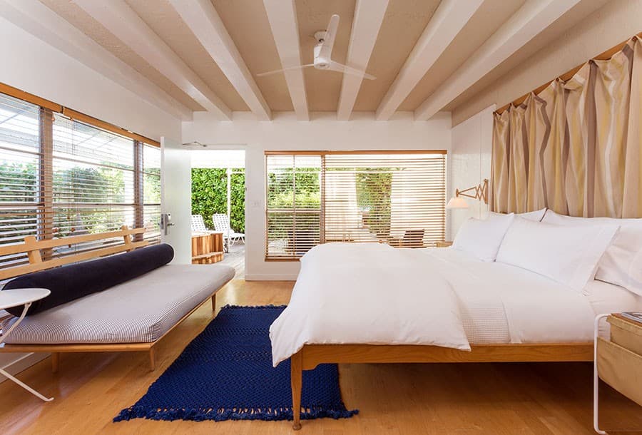 Guest room at The Standard Spa, Miami Beach