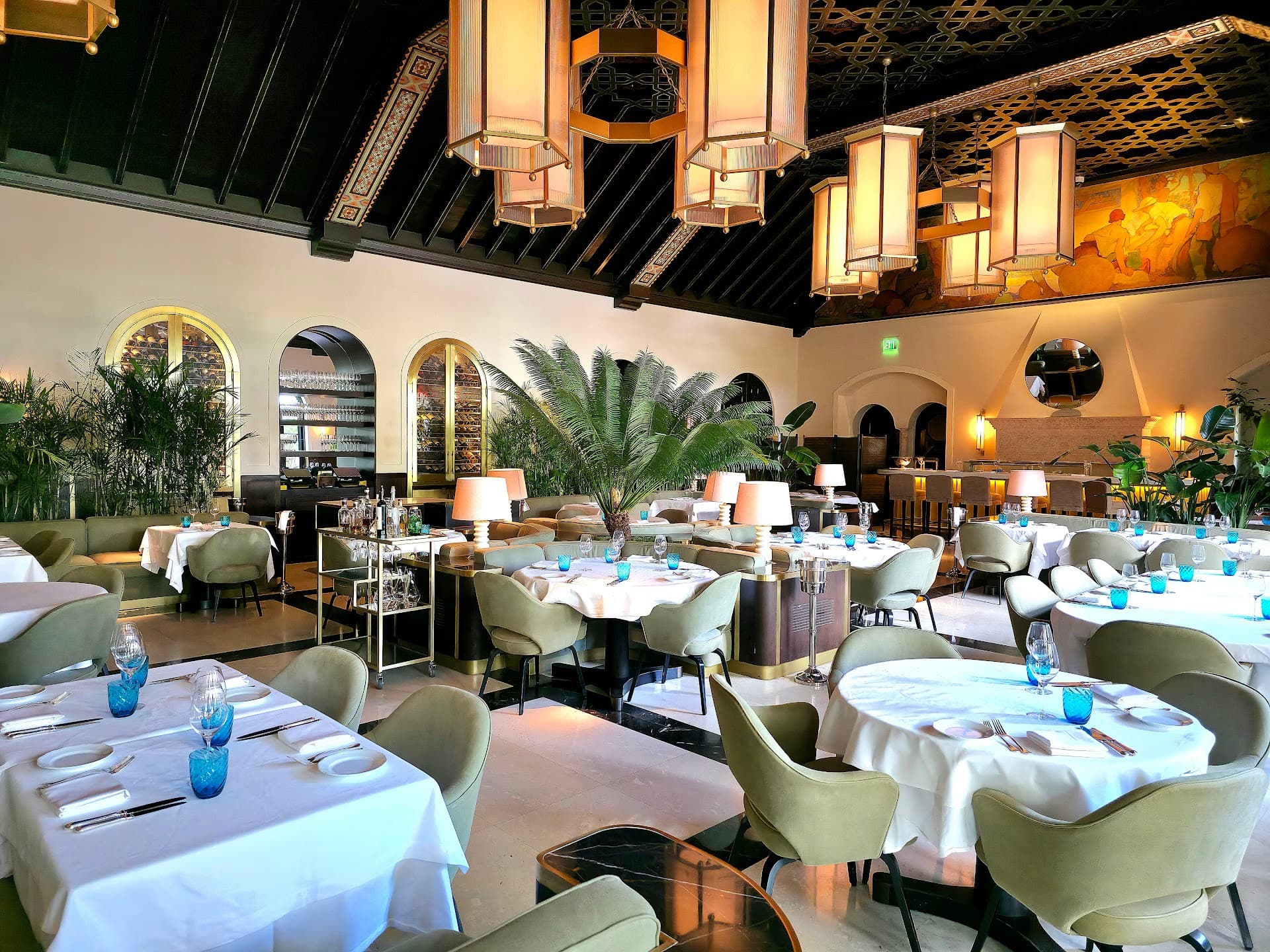 The Surf Club Restaurant interior in Surfside