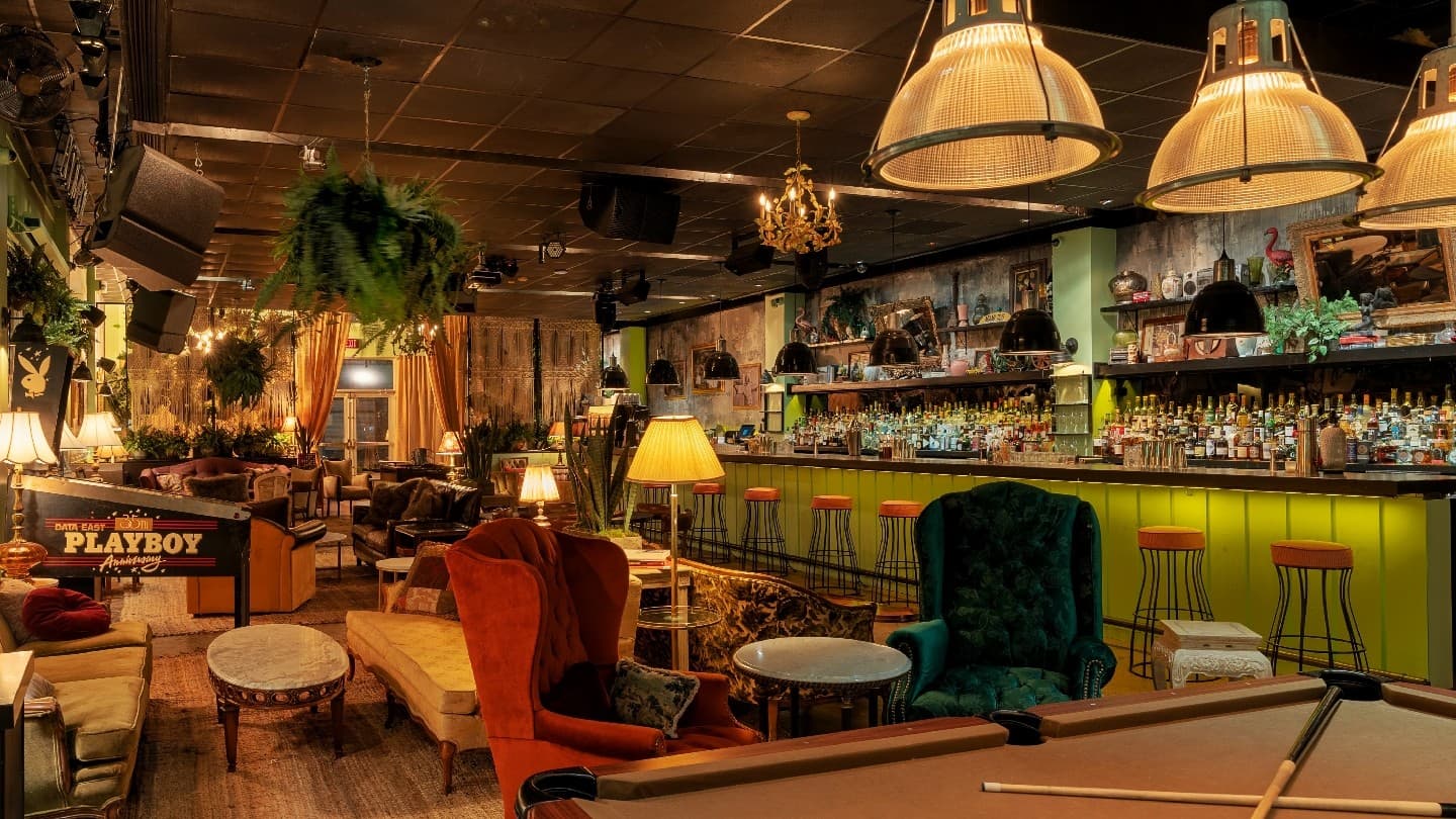 Interior view of The Sylvester bar in Miami