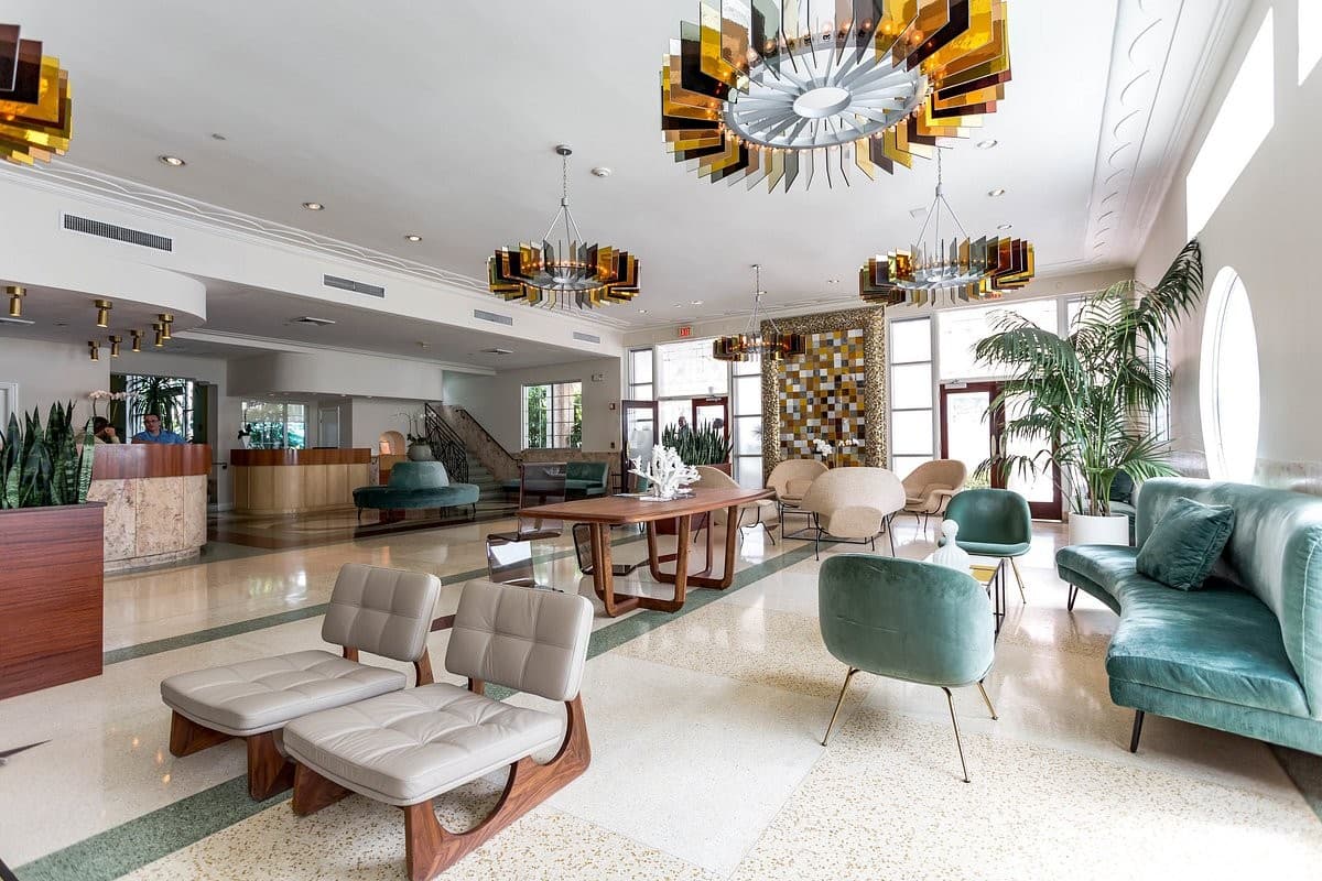 The Tony Hotel South Beach lobby in Miami Beach
