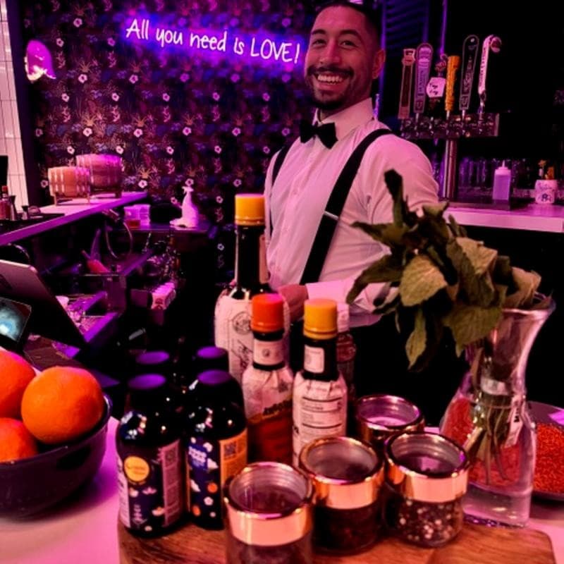 Bartender at The Twisted Tonic Rooftop Bar in Miami Beach