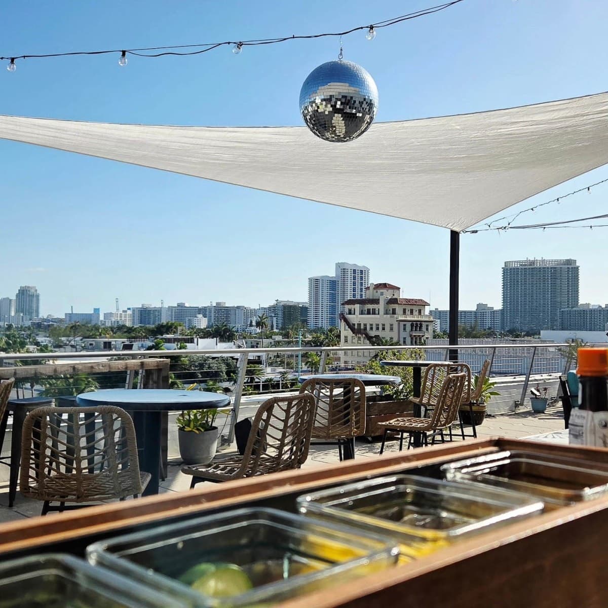 Rooftop view at The Twisted Tonic in Miami Beach