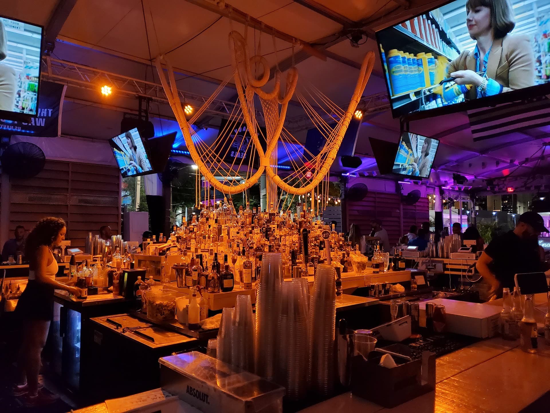 Bar scene at The Wharf Miami during nightlife