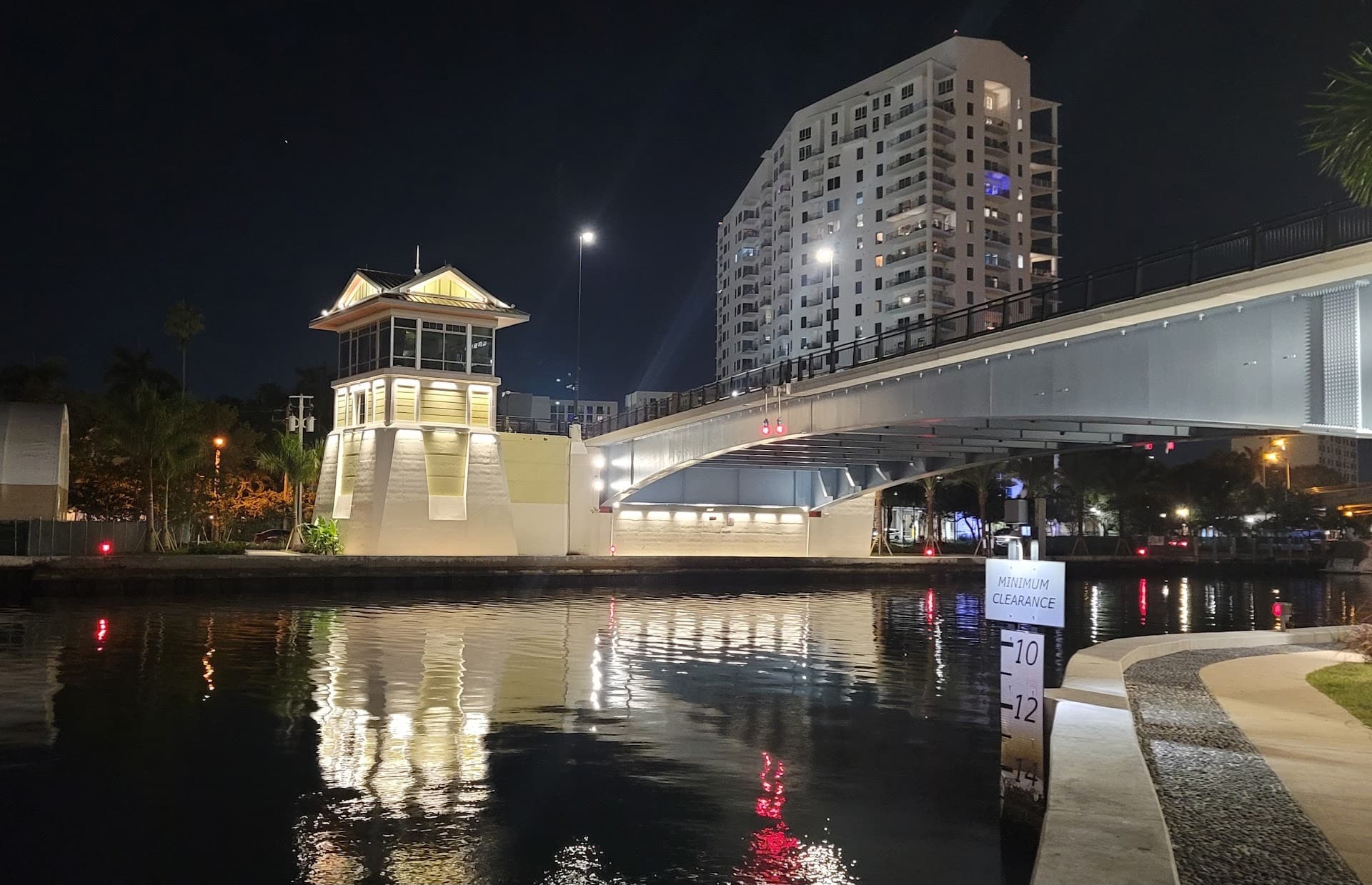 The Wharf Miami waterfront view at night