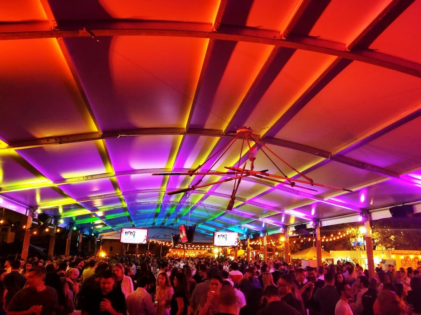 Vibrant interior of The Wharf Miami nightlife venue