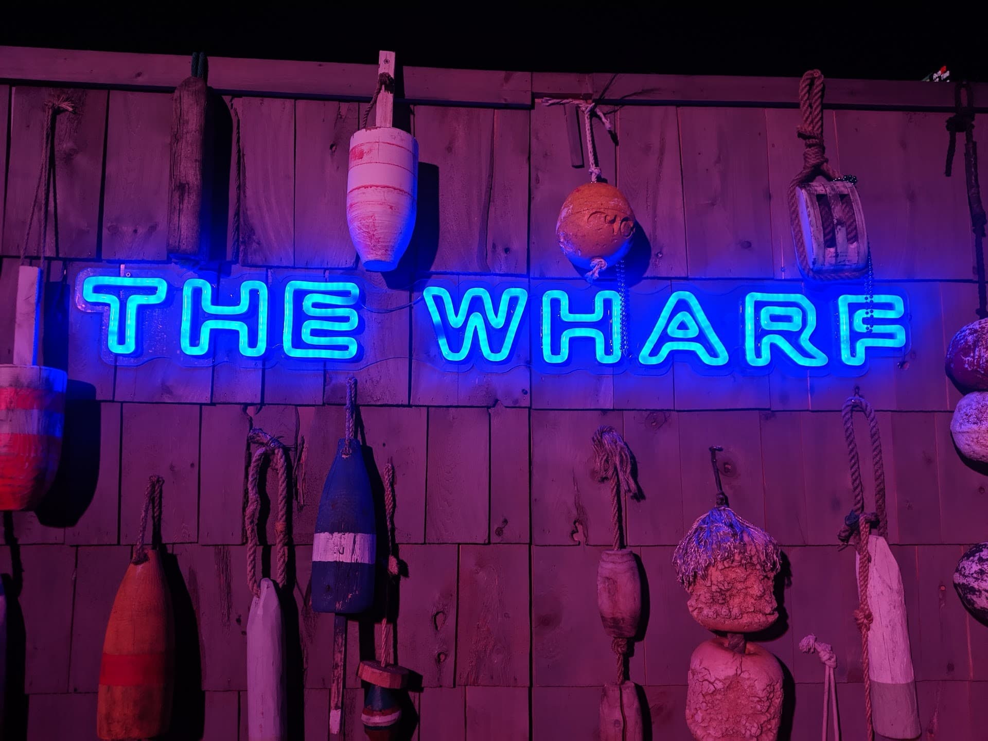 Neon signage at The Wharf Miami