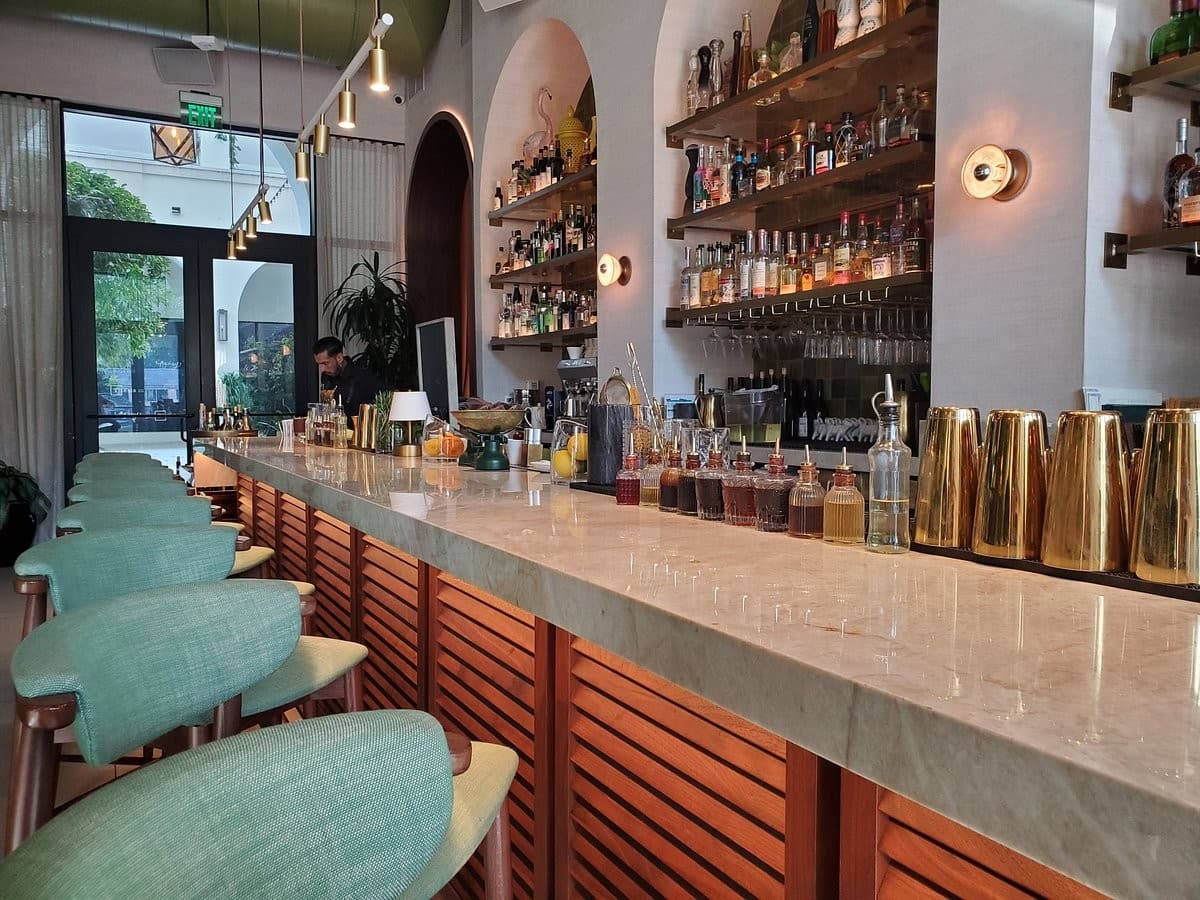 Thesis Hotel bar and lounge area in Coral Gables