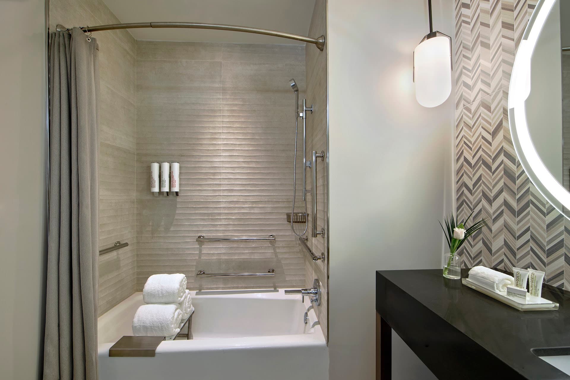 Modern bathroom at Thesis Hotel Miami Coral Gables