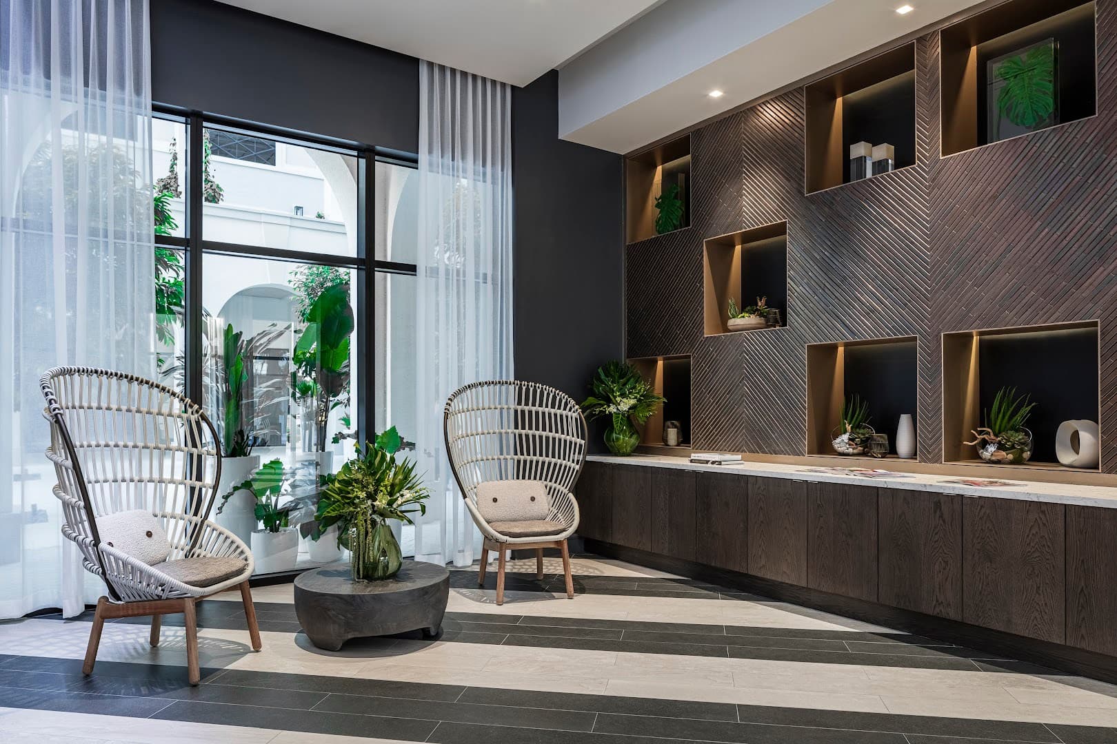 Thesis Hotel Miami Coral Gables lobby seating area