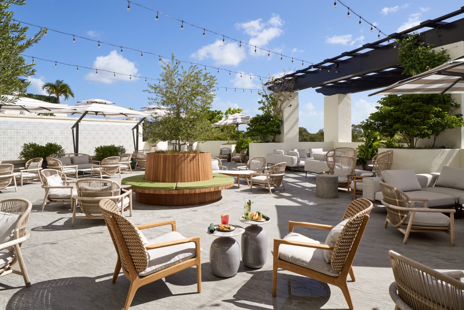 Rooftop lounge at Thesis Hotel Miami Coral Gables