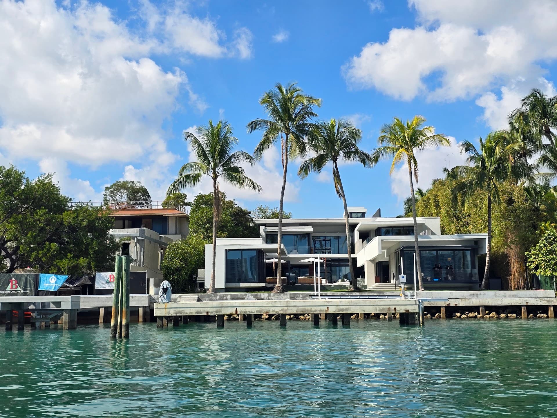 Modern waterfront house in Miami
