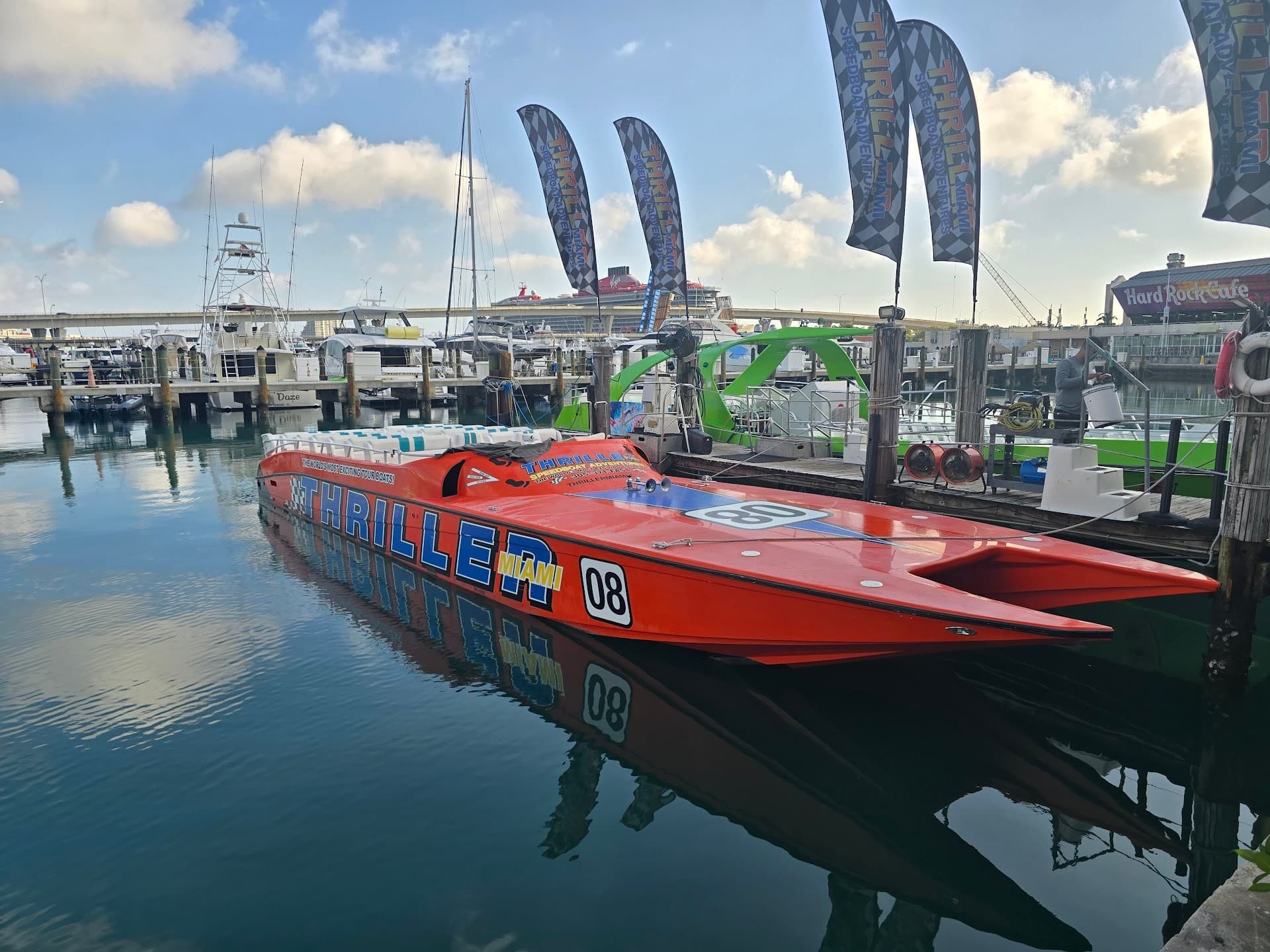 Thriller Miami Speedboat Adventures at marina