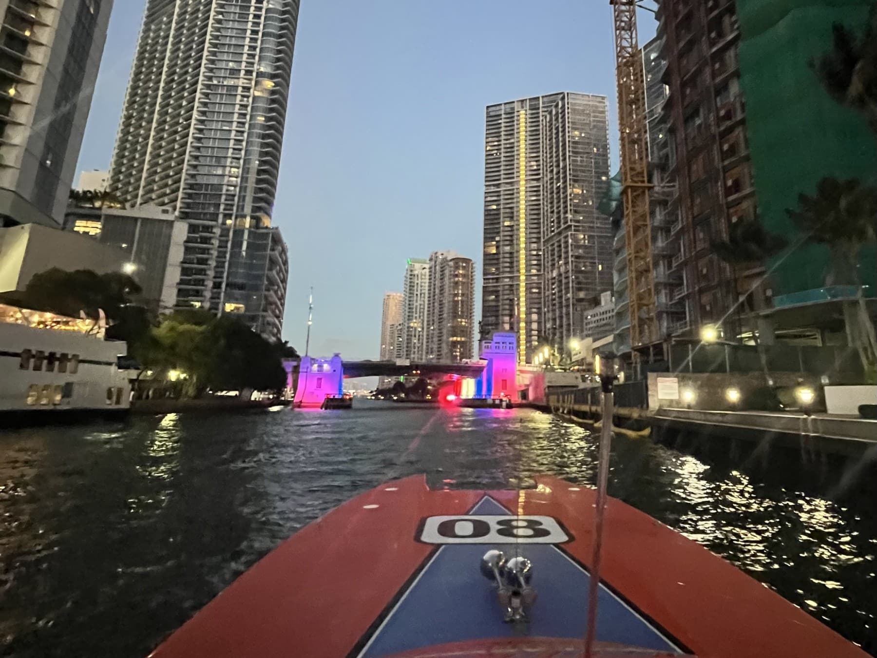 Thriller Miami Speedboat Adventures at night