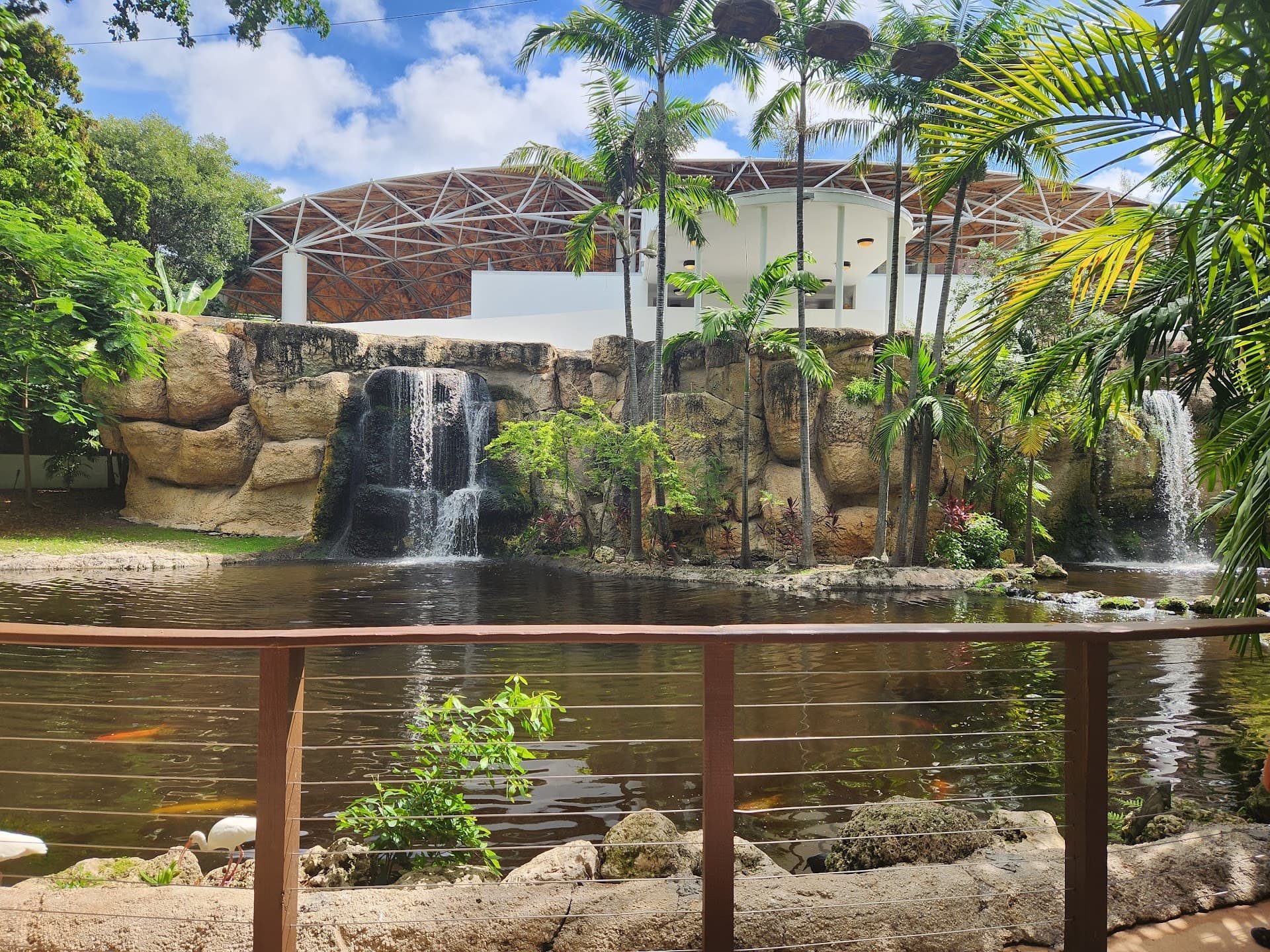 Treetop Trekking Miami scenic view with waterfall