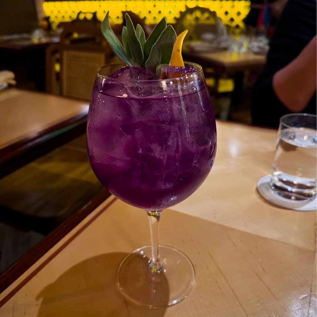 Colorful cocktail at Tropezón Miami Beach