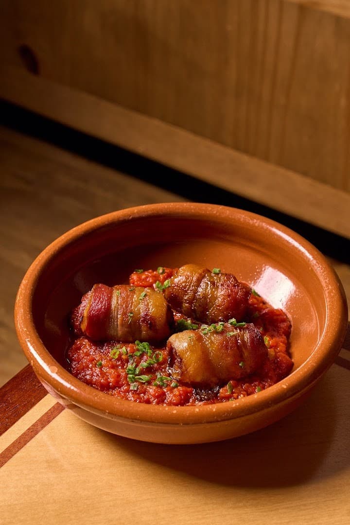 Bacon-wrapped dish at Tropezón Miami Beach