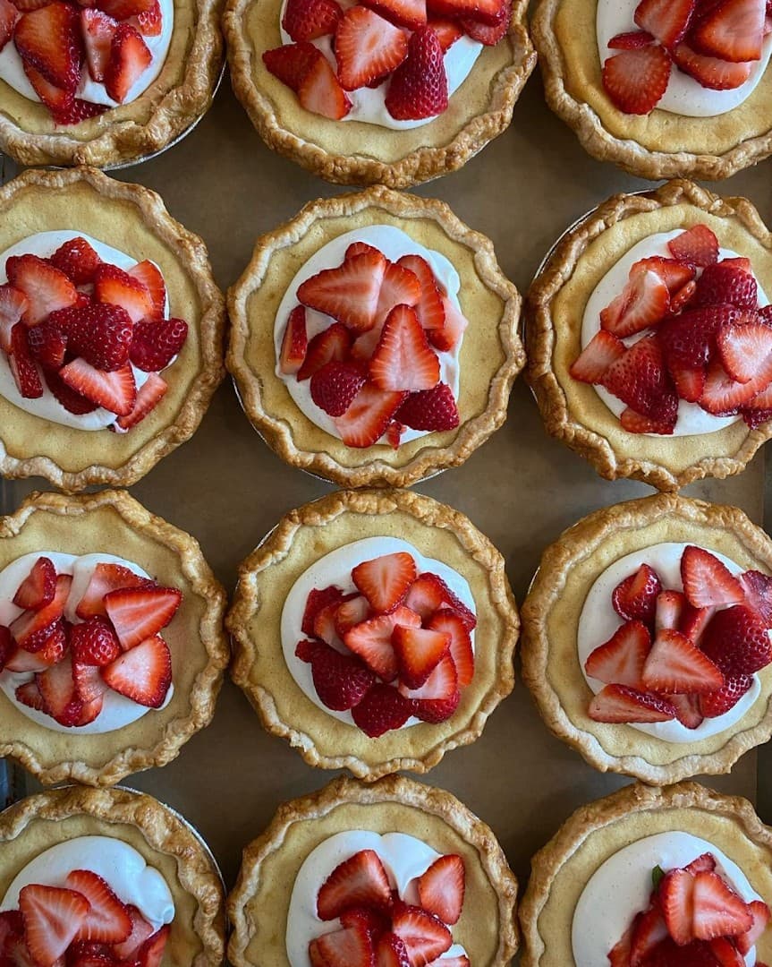Strawberry pies from True Loaf Bakery in Miami Beach