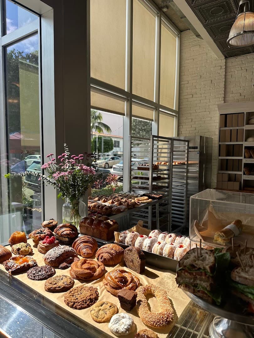 True Loaf Bakery interior with pastries in Miami Beach