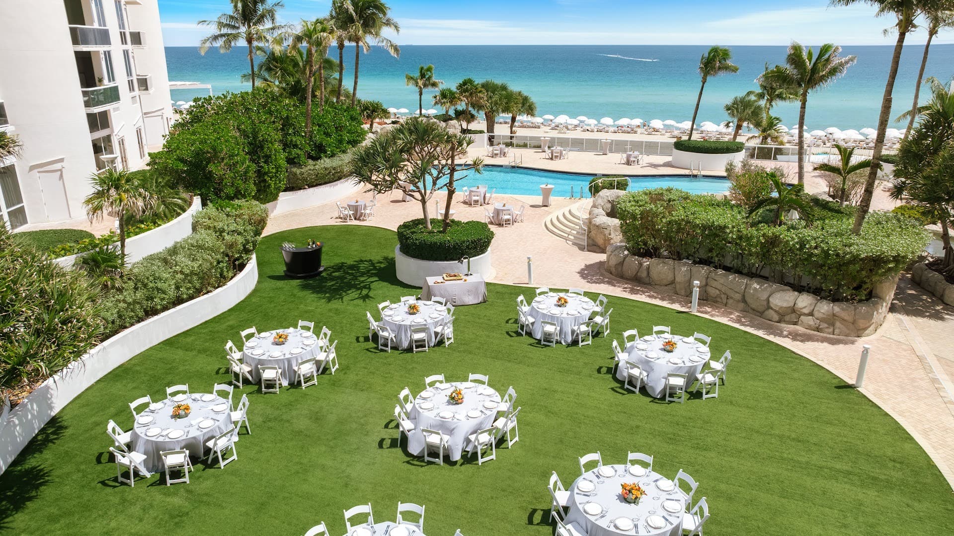 Outdoor event space at Trump International Beach Resort, Sunny Isles Beach