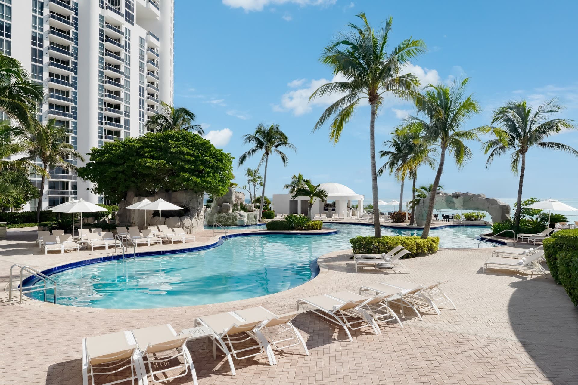 Trump International Beach Resort pool area in Sunny Isles Beach